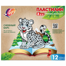 Пластилин классический ЛУЧ "Zoo", 12 цветов, 180 г, картонная коробка