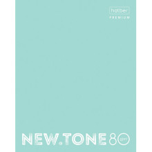 Тетрадь А5 80 л. HATBER Premium скоба, клетка, глянцевая ламинация, "NEWtone PASTEL Мята", 80Т5лA1_0