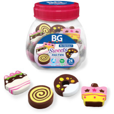 Ластик BG "Sweets", фигурный, термопластичная резина, ассорти